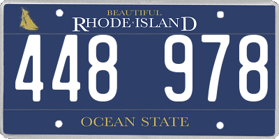 RI license plate 448978
