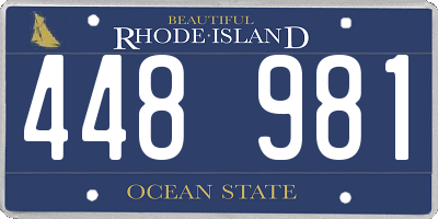 RI license plate 448981