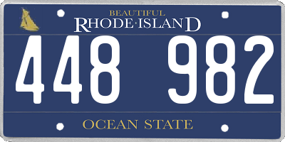 RI license plate 448982