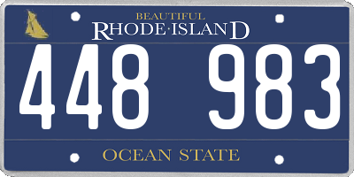 RI license plate 448983