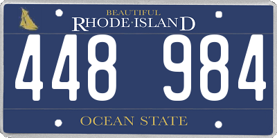 RI license plate 448984