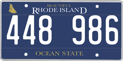 RI license plate 448986