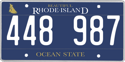 RI license plate 448987
