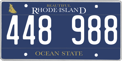 RI license plate 448988