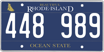 RI license plate 448989