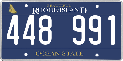 RI license plate 448991