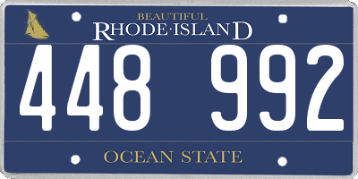 RI license plate 448992