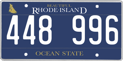 RI license plate 448996