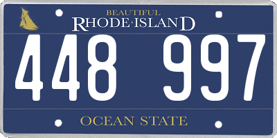 RI license plate 448997