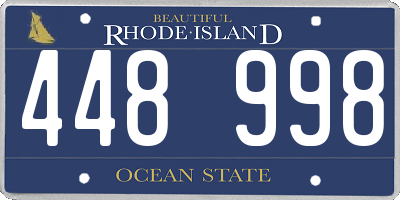 RI license plate 448998