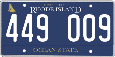 RI license plate 449009