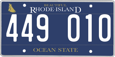 RI license plate 449010
