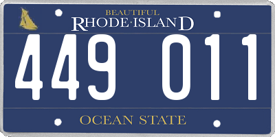 RI license plate 449011