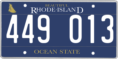 RI license plate 449013