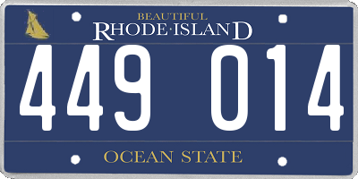 RI license plate 449014