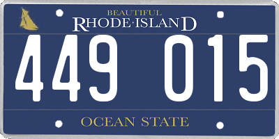 RI license plate 449015