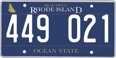RI license plate 449021