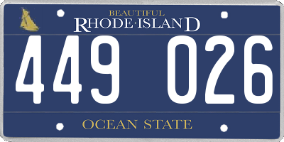 RI license plate 449026