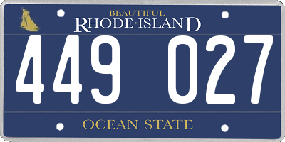 RI license plate 449027