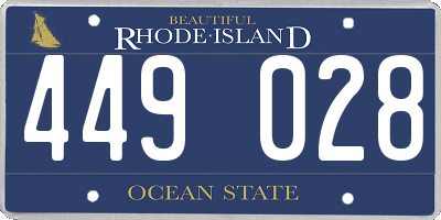 RI license plate 449028