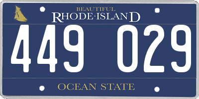 RI license plate 449029