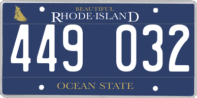 RI license plate 449032