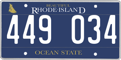 RI license plate 449034
