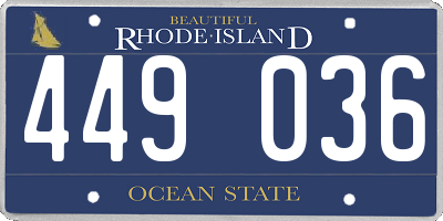 RI license plate 449036