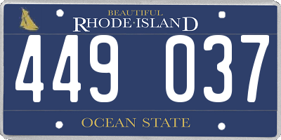 RI license plate 449037