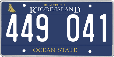 RI license plate 449041