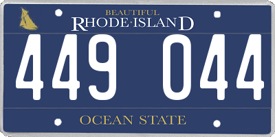 RI license plate 449044