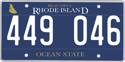 RI license plate 449046