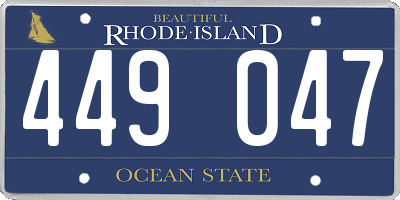 RI license plate 449047