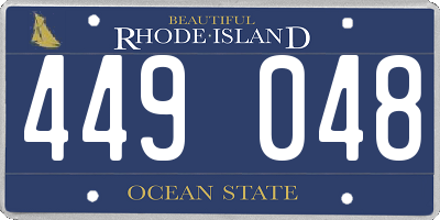 RI license plate 449048