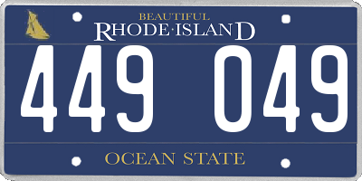 RI license plate 449049