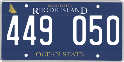 RI license plate 449050