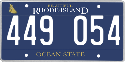 RI license plate 449054