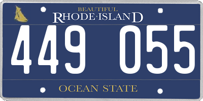 RI license plate 449055