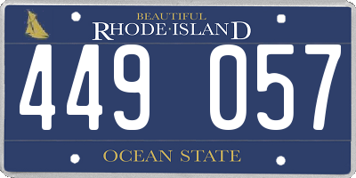 RI license plate 449057