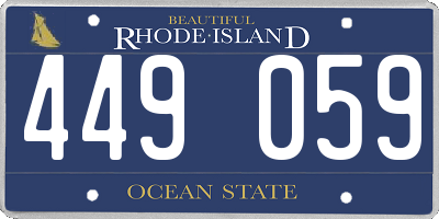 RI license plate 449059