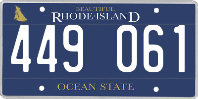 RI license plate 449061