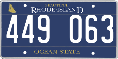 RI license plate 449063
