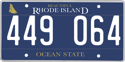 RI license plate 449064