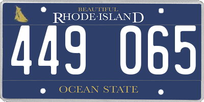 RI license plate 449065