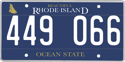 RI license plate 449066