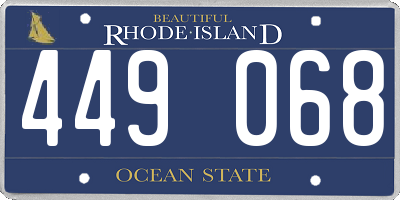 RI license plate 449068