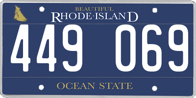 RI license plate 449069