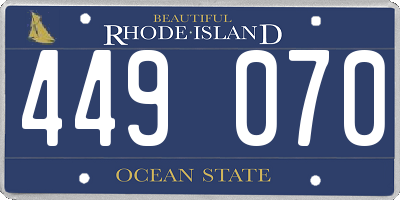RI license plate 449070