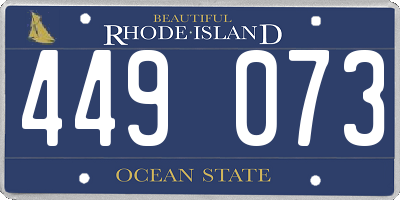 RI license plate 449073