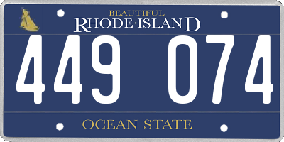 RI license plate 449074